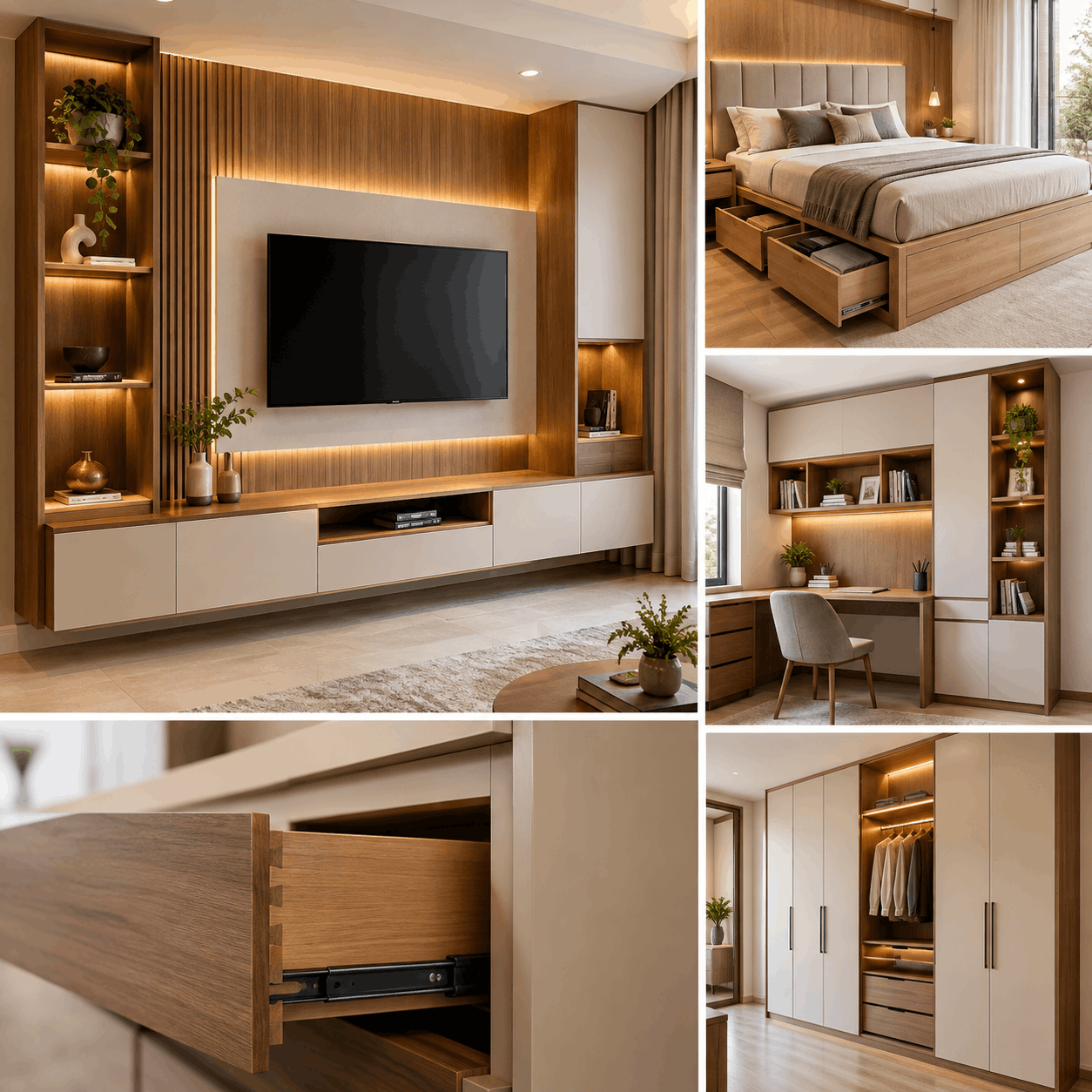 Custom wardrobe and storage in Model Town