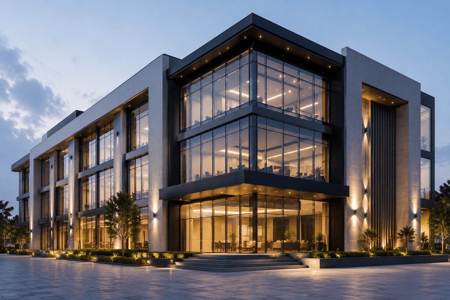 Office building construction in Delhi