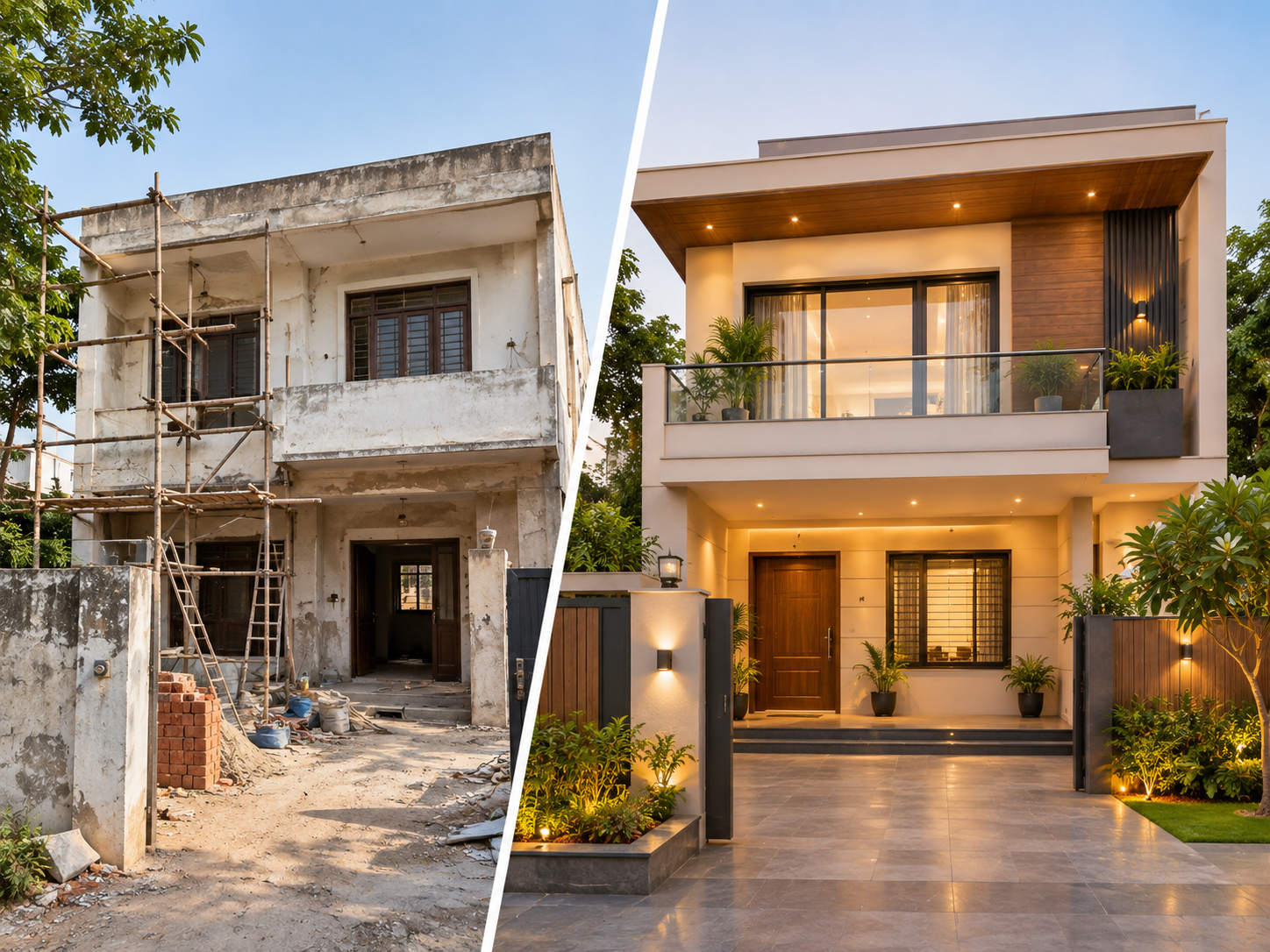 redevelopment construction in Ashok Vihar