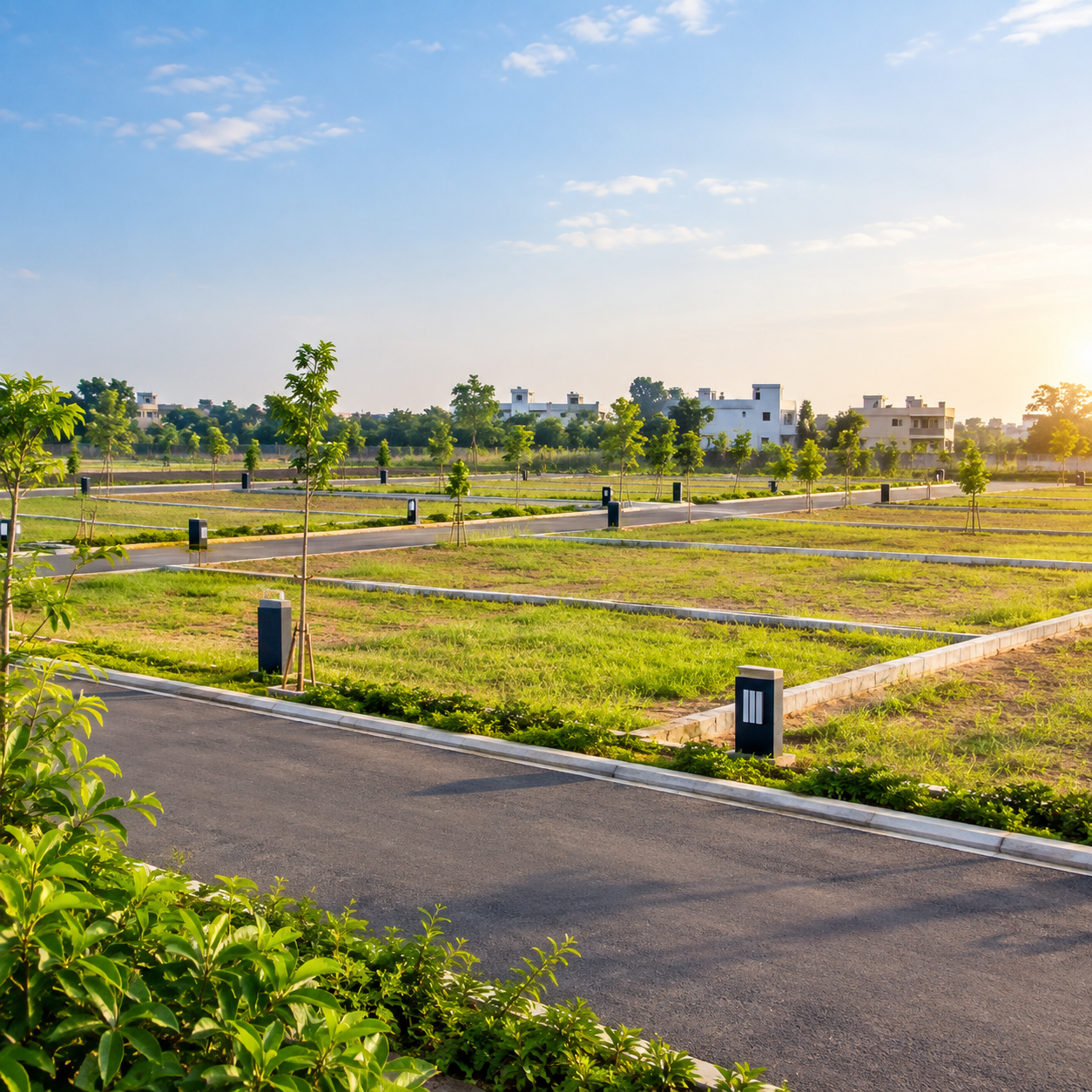 Residential plot construction